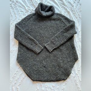 EUC Free People Oversized Black/Charcoal Marled Sweater, Size XS